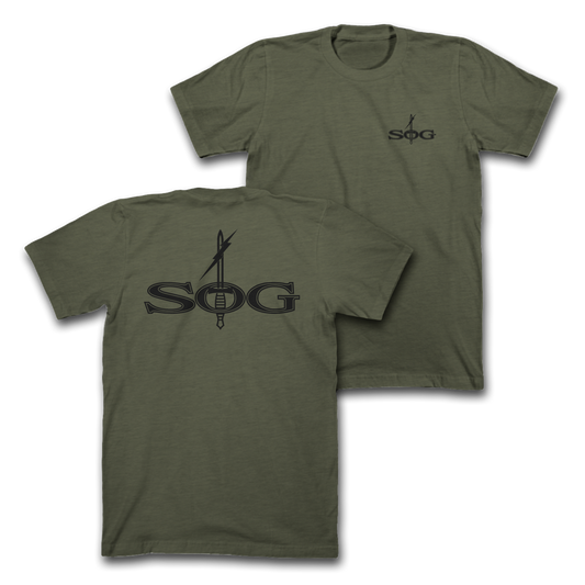 SOG Team T-Shirt - Mil Green and Black **Pre-Order**